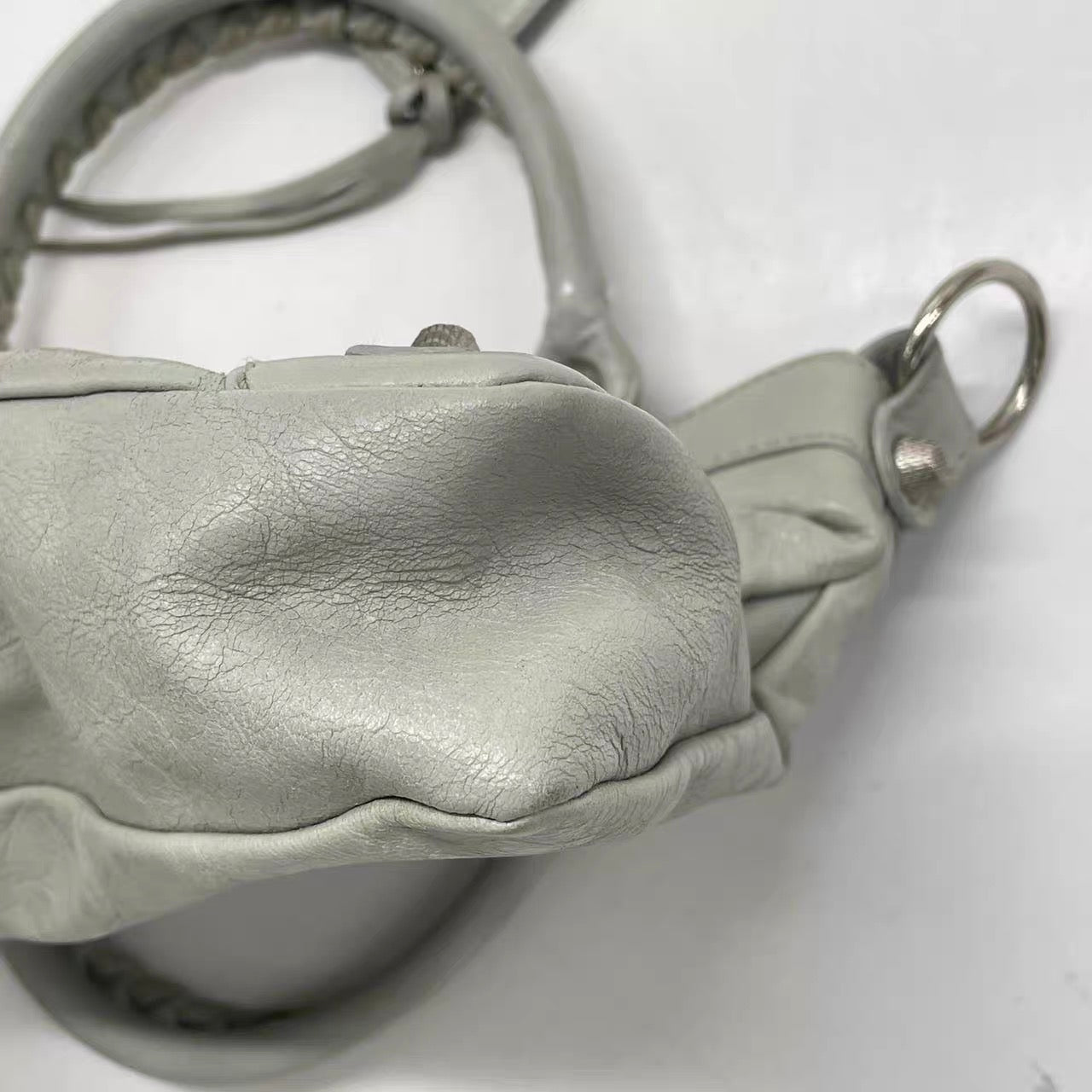 Balenciaga The First Hand Bag Leather 2way Grey