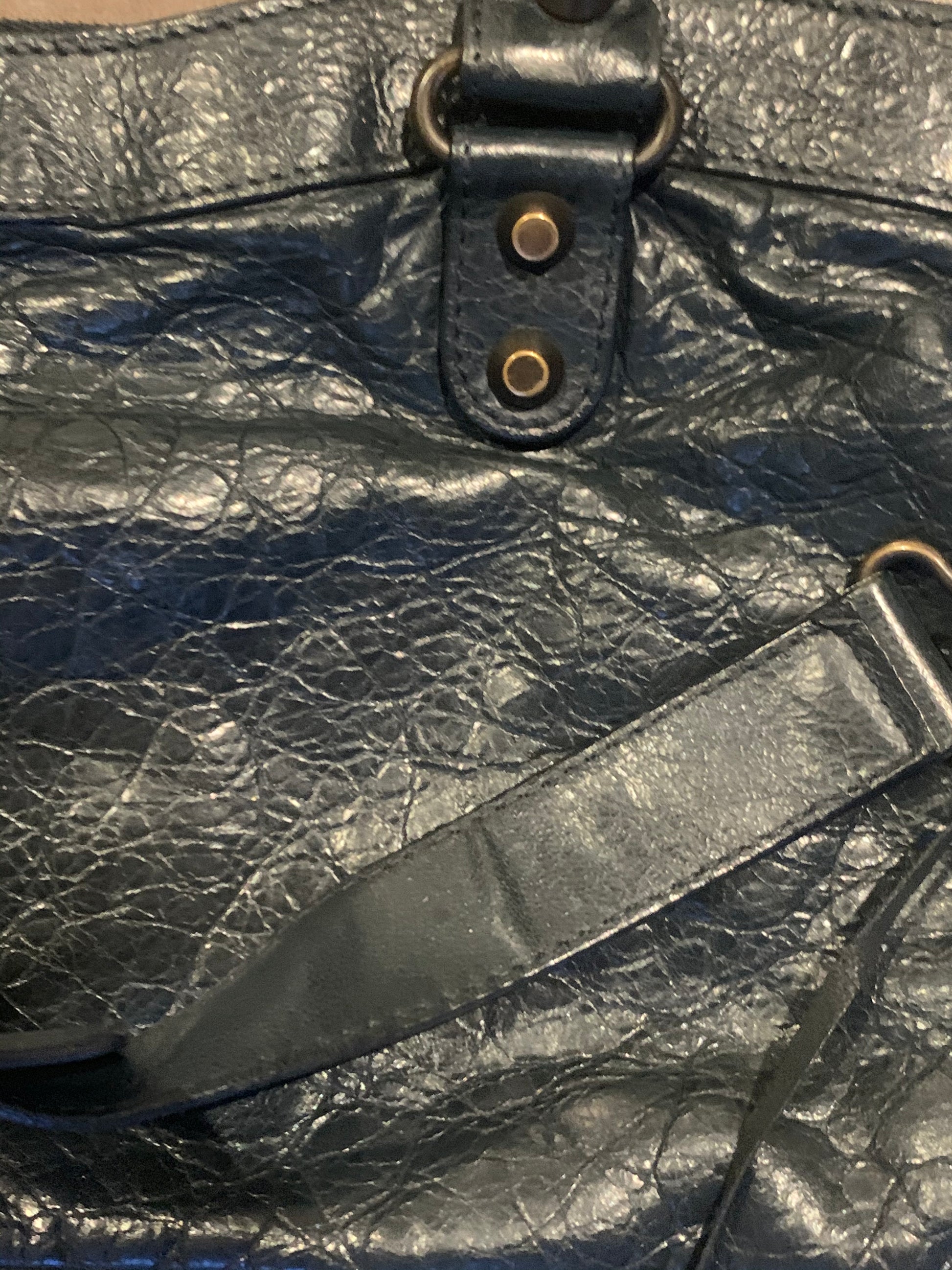 Balenciaga The First Hand Bag Leather 2way Dark Green