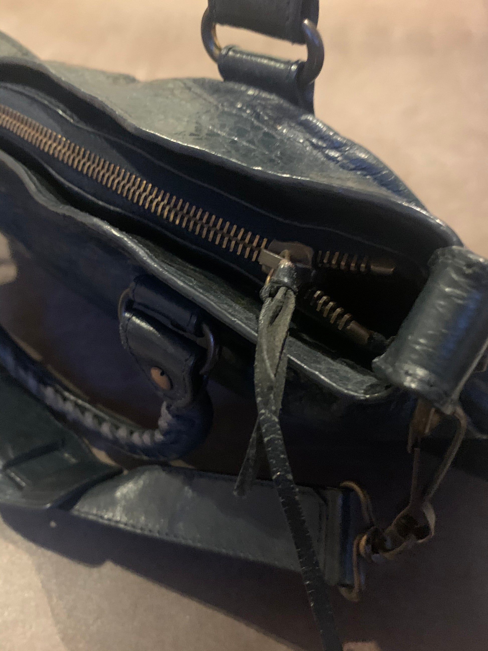 Balenciaga The First Hand Bag Leather 2way Dark Green