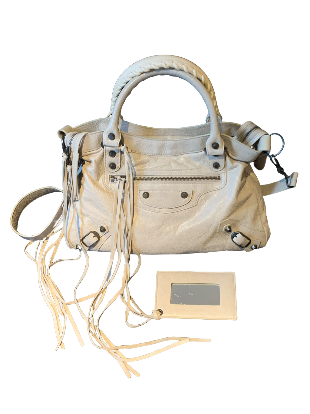 Balenciaga First Classic Town Bag in Cream White