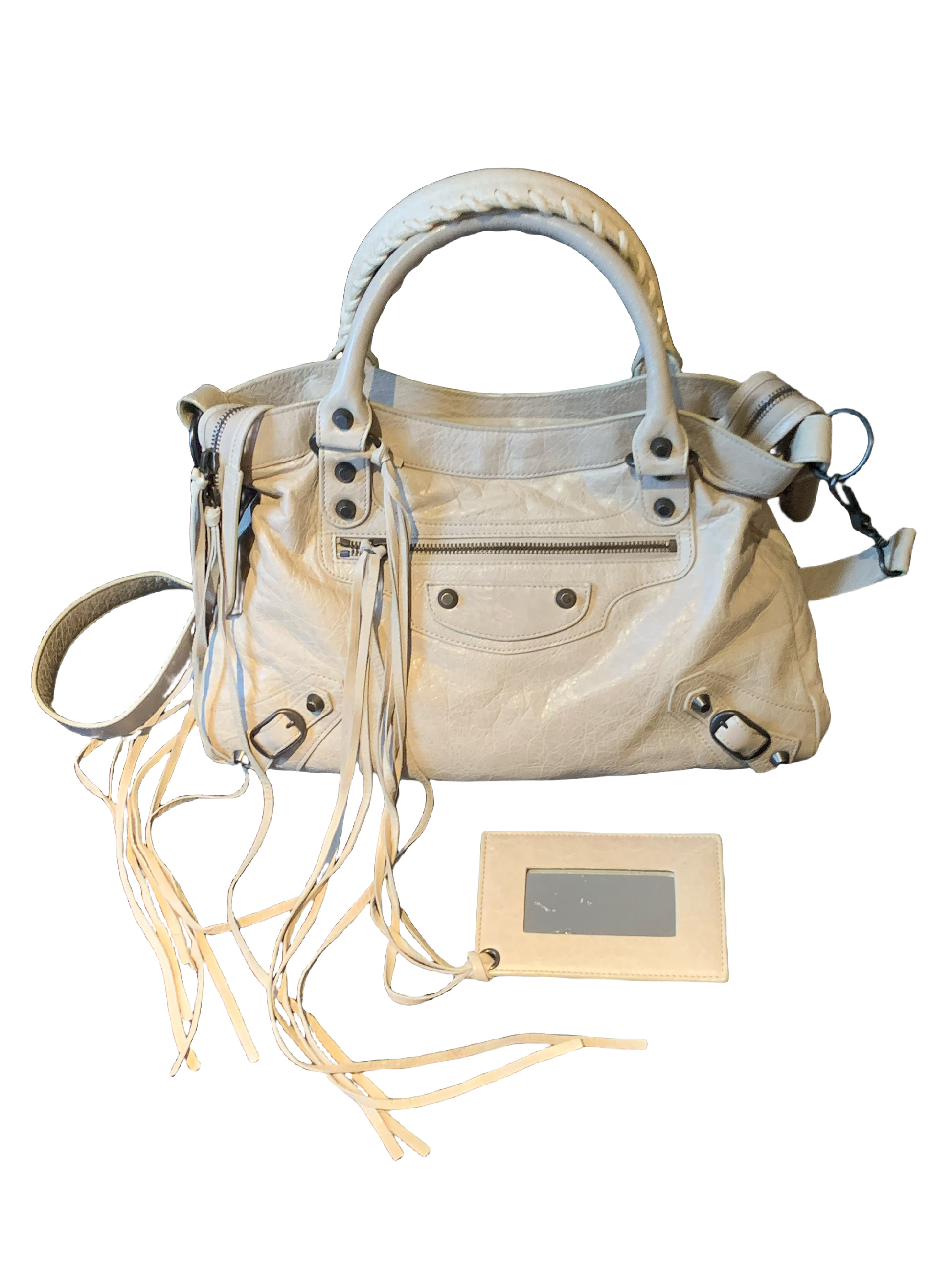Balenciaga First Classic Town Bag in Cream White