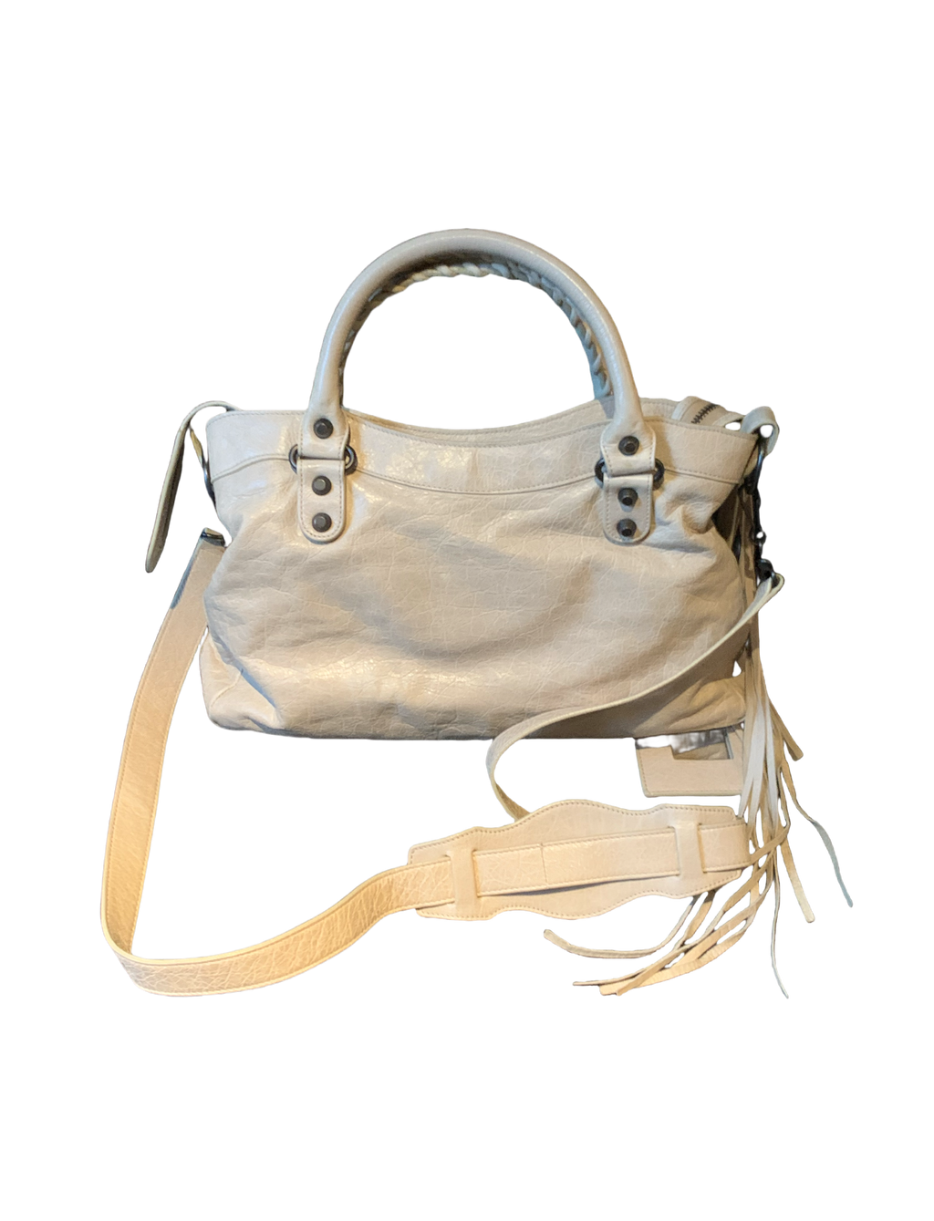 Balenciaga First Classic Town Bag in Cream White