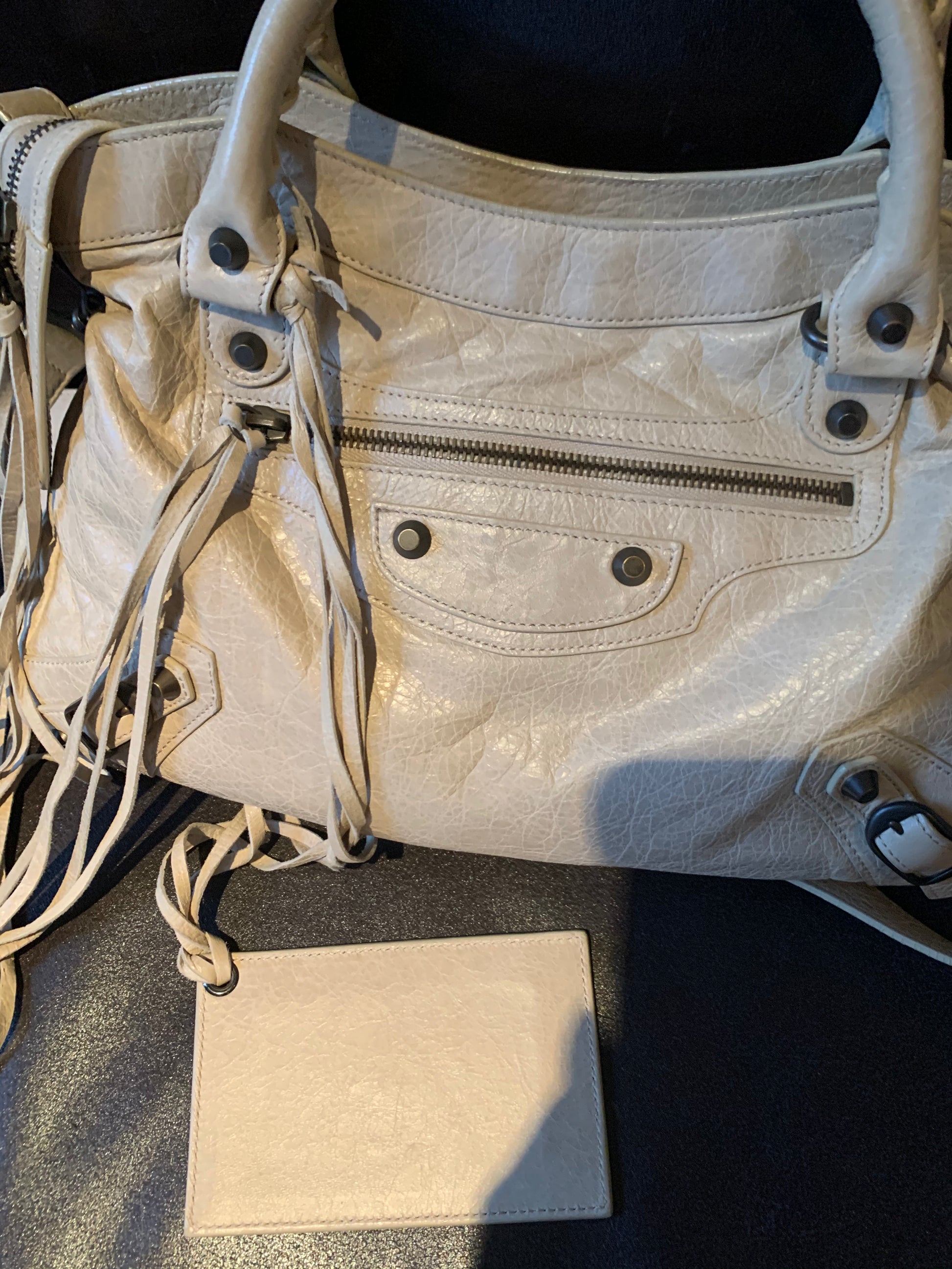 Balenciaga First Classic Town Bag in Cream White