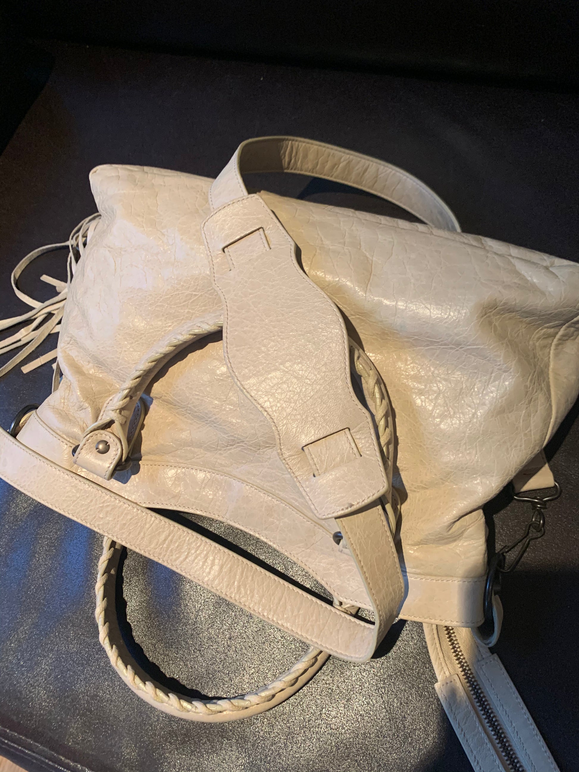 Balenciaga First Classic Town Bag in Cream White