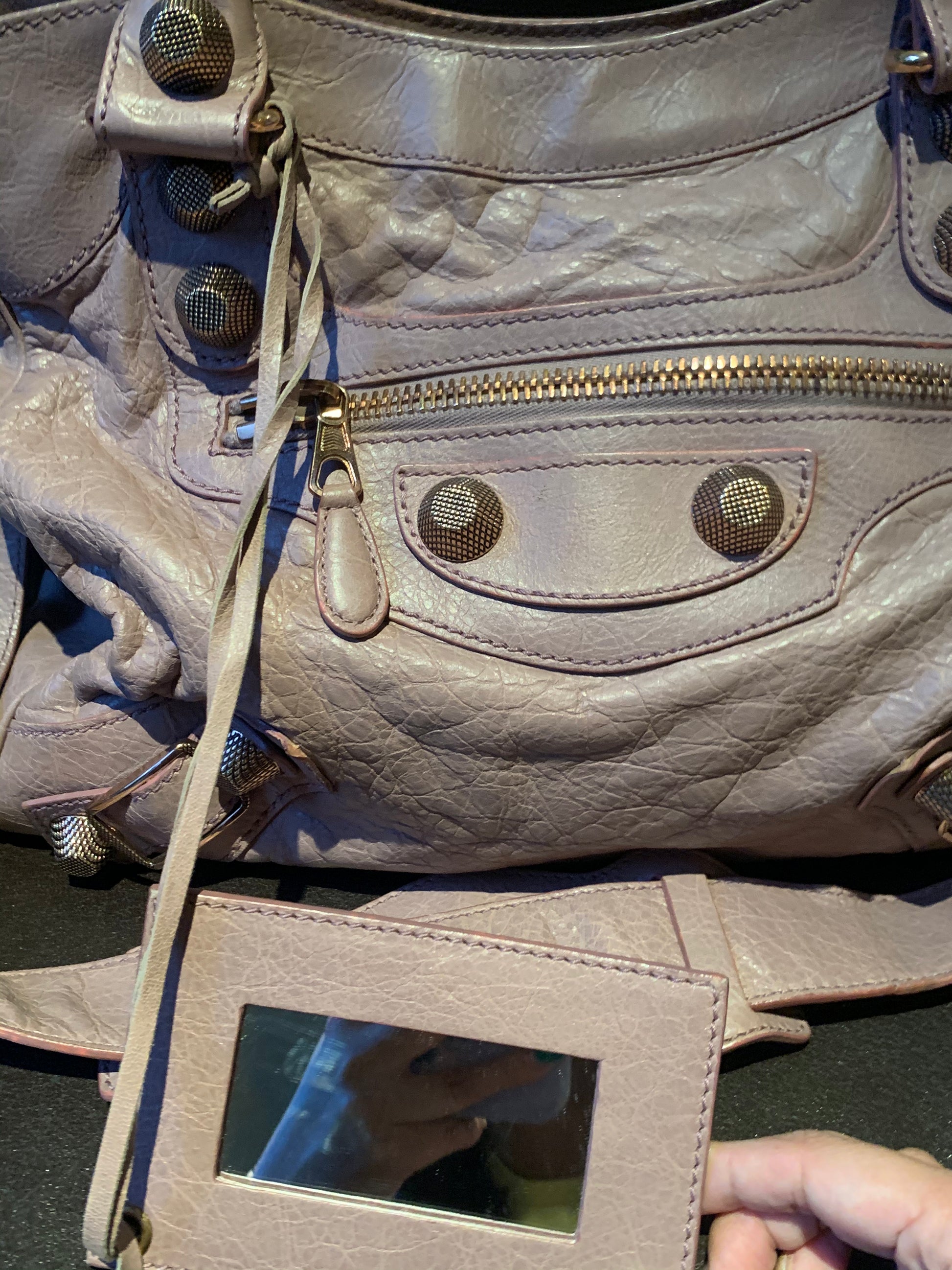 Balenciaga City Bag size Medium in Grey Purple