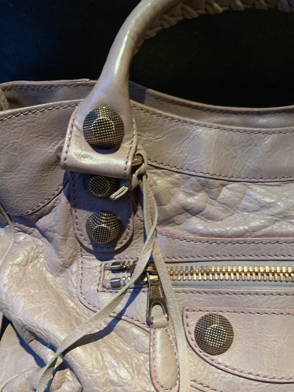 Balenciaga City Bag size Medium in Grey Purple