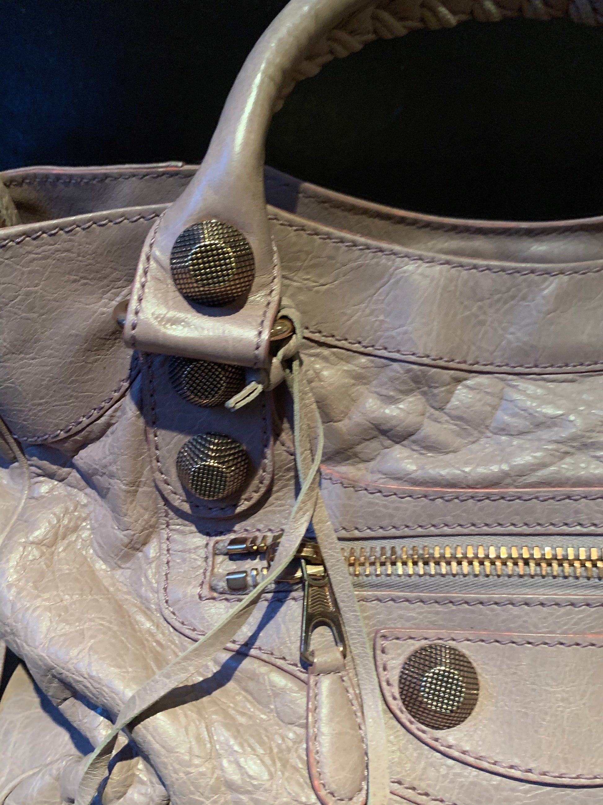 Balenciaga City Bag size Medium in Grey Purple