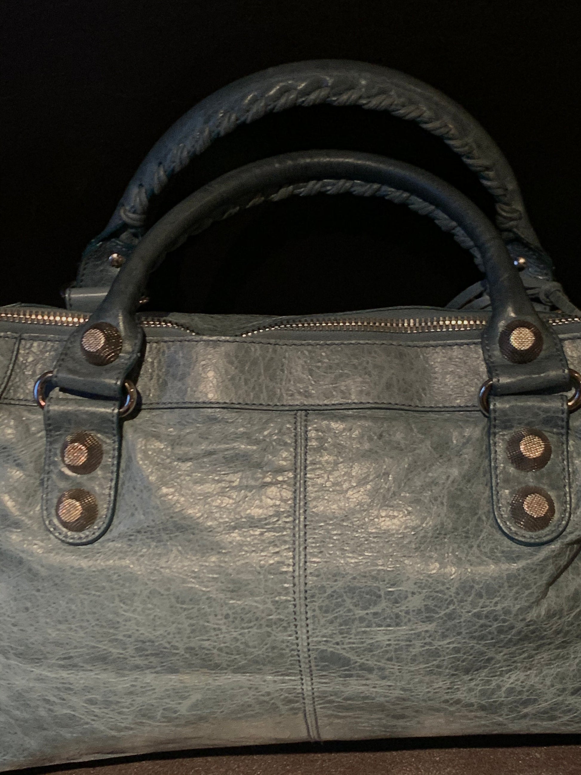 Balenciaga City Bag size Giant in Blue Grey