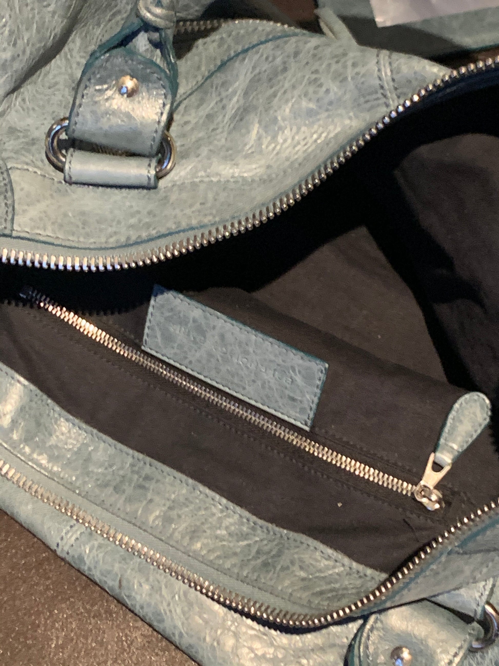 Balenciaga City Bag size Giant in Blue Grey