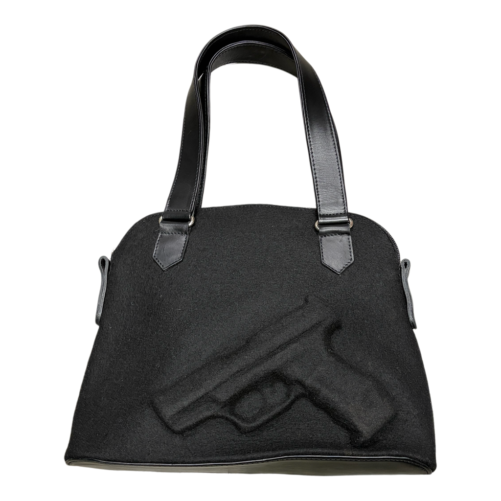 Vlieger & Vandam Gun Black Leather Bag