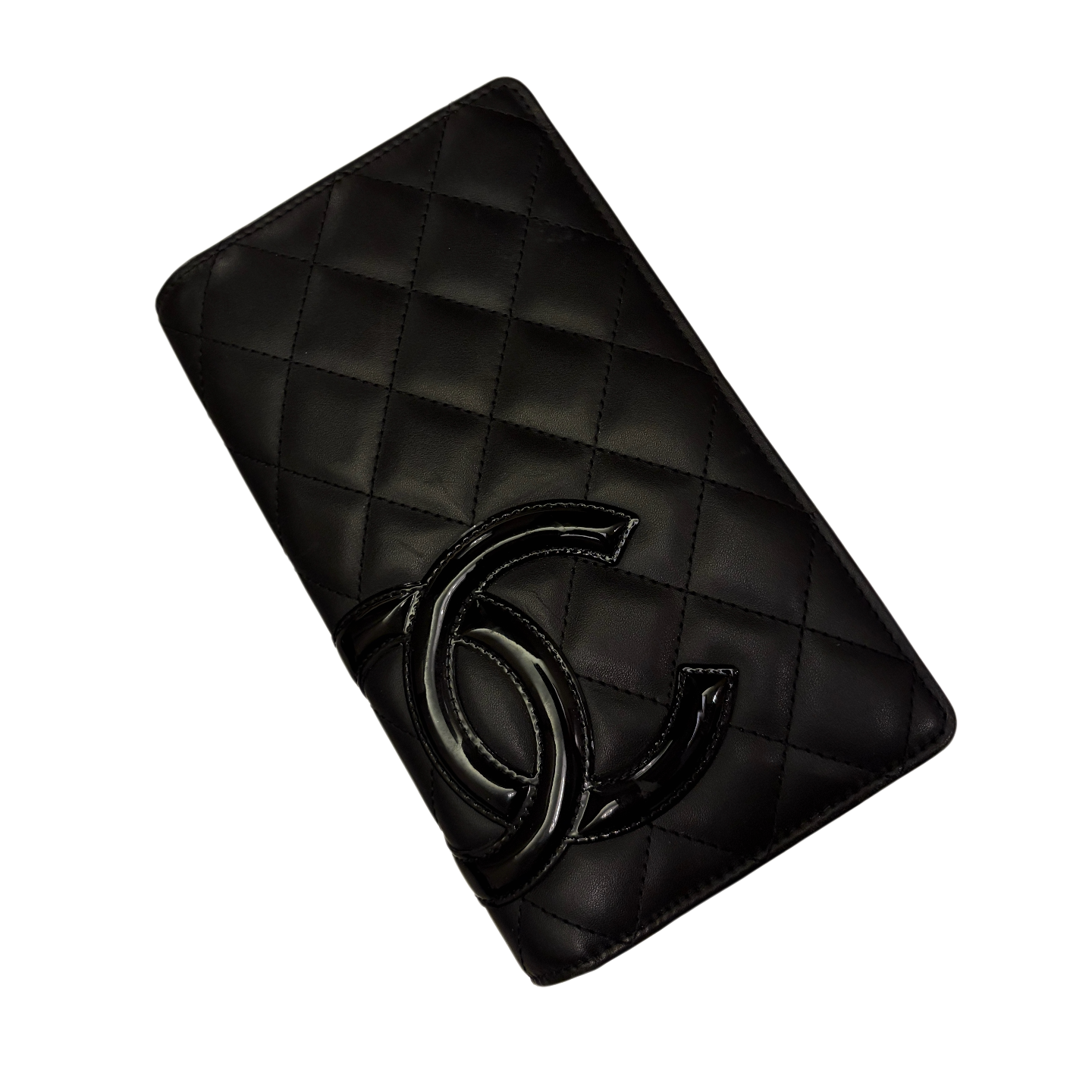 Chanel Cambon Black Leather CC Clutch