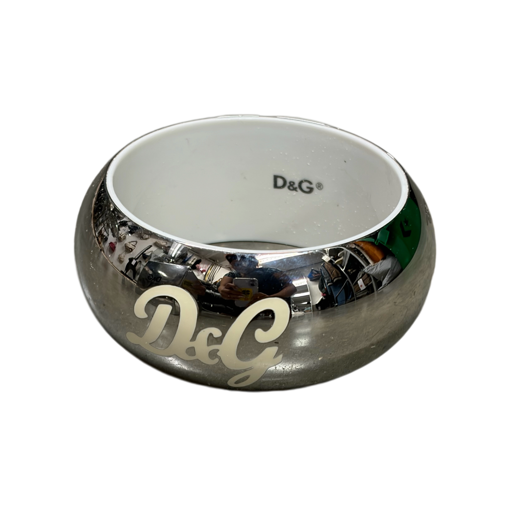 Dolce & Gabbana Silver Ceramic Heavy Bracelet