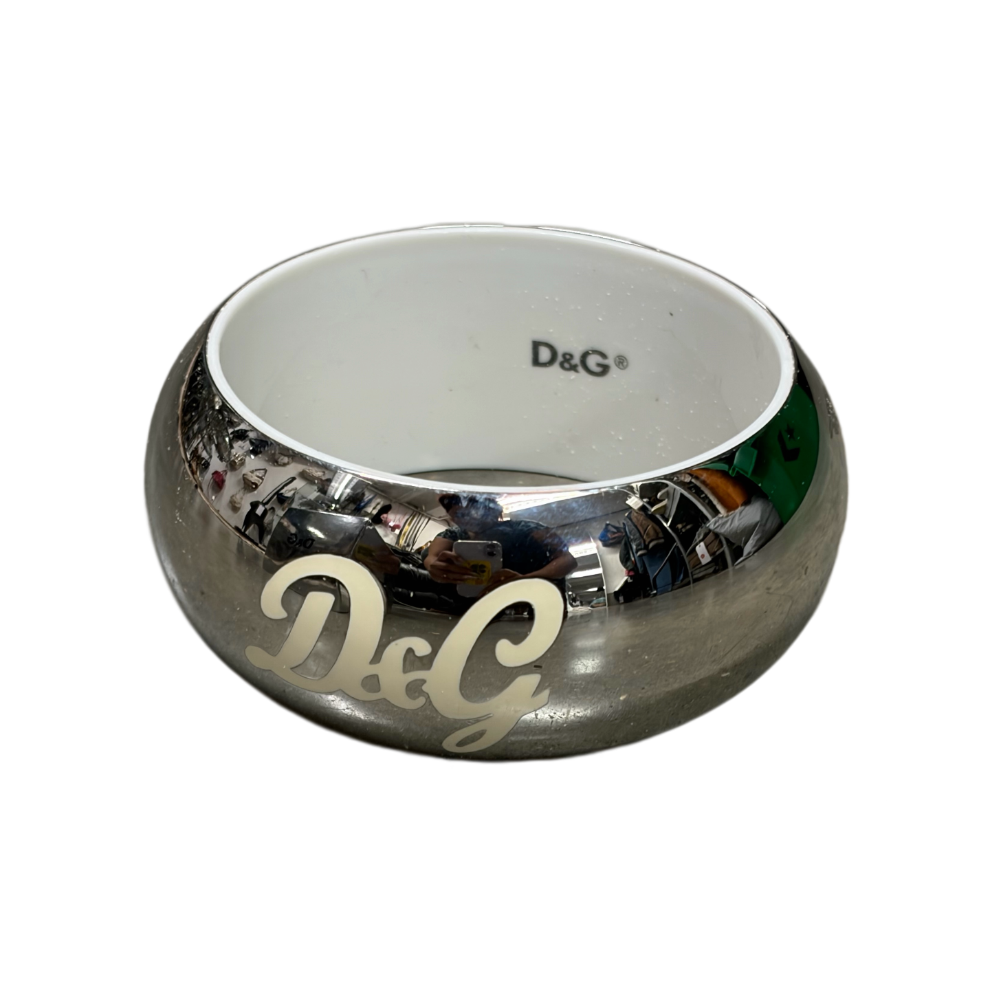 Dolce & Gabbana Silver Ceramic Heavy Bracelet