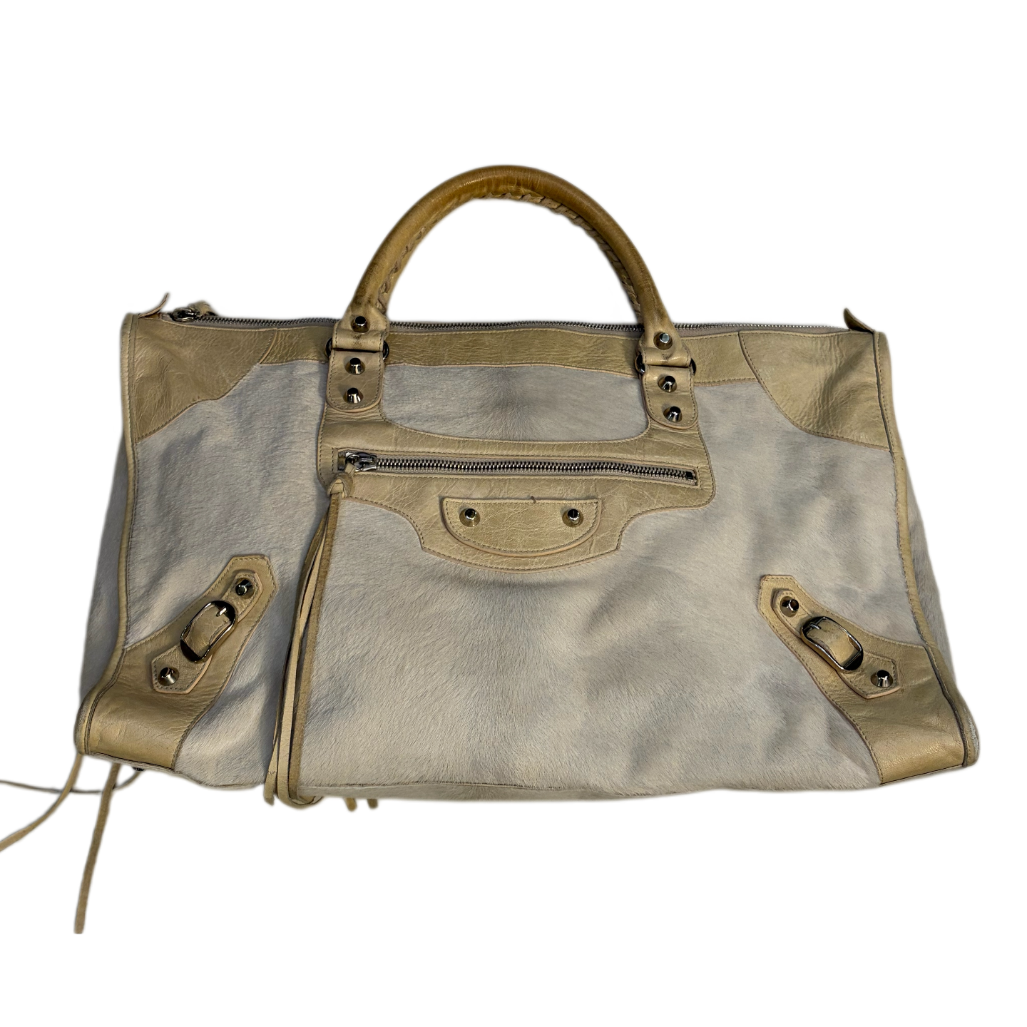 Balenciaga mohair work bag in Beige