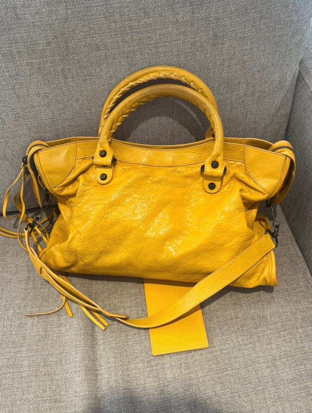 Balenciaga City Bag size Medium in Yellow