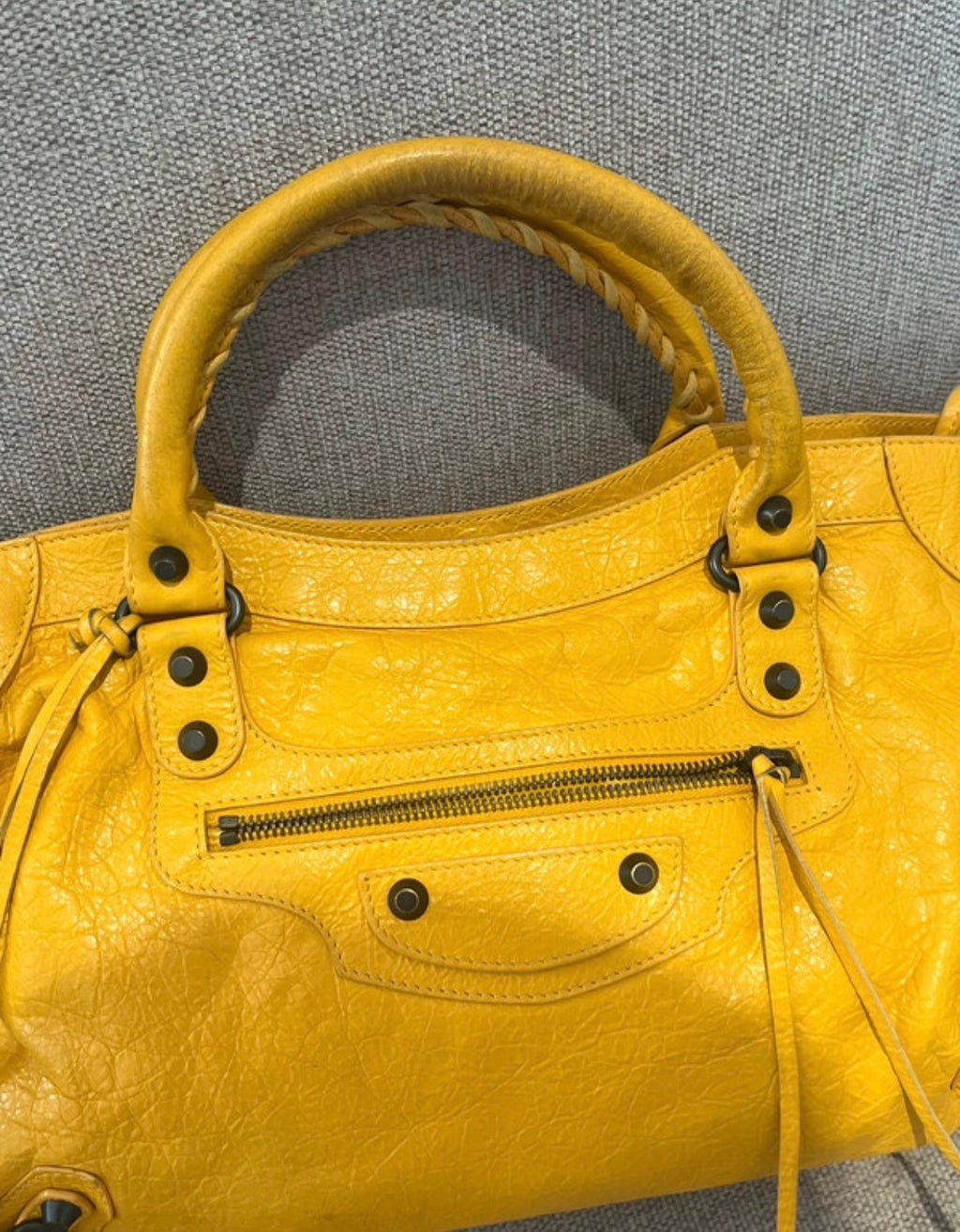 Balenciaga City Bag size Medium in Yellow