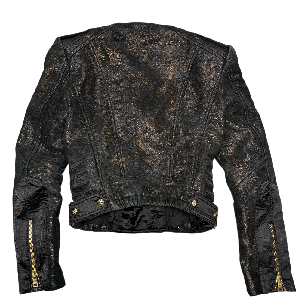 Balmain Military Style Leather Jacket