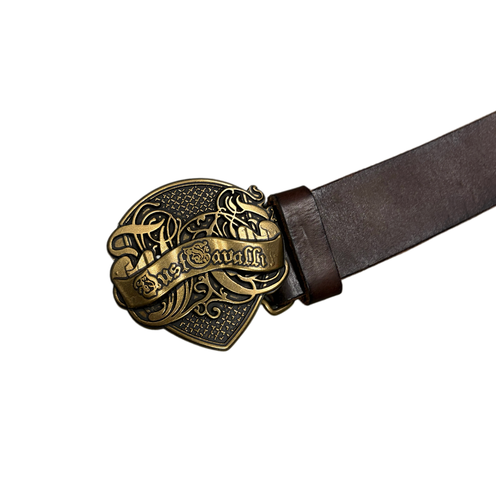 Just Cavalli Brown Metal Studded Leather Belts