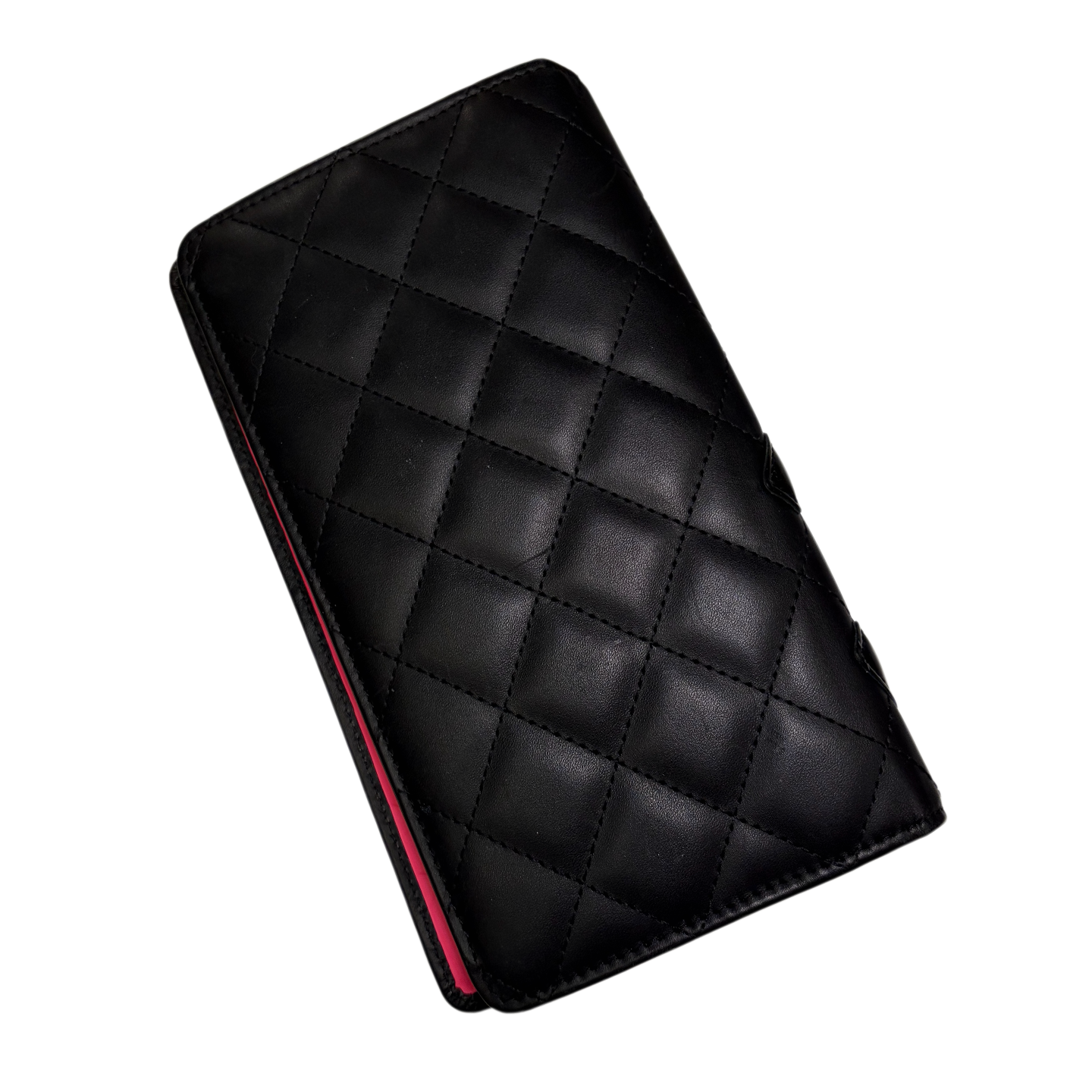 Chanel Cambon Black Leather CC Clutch