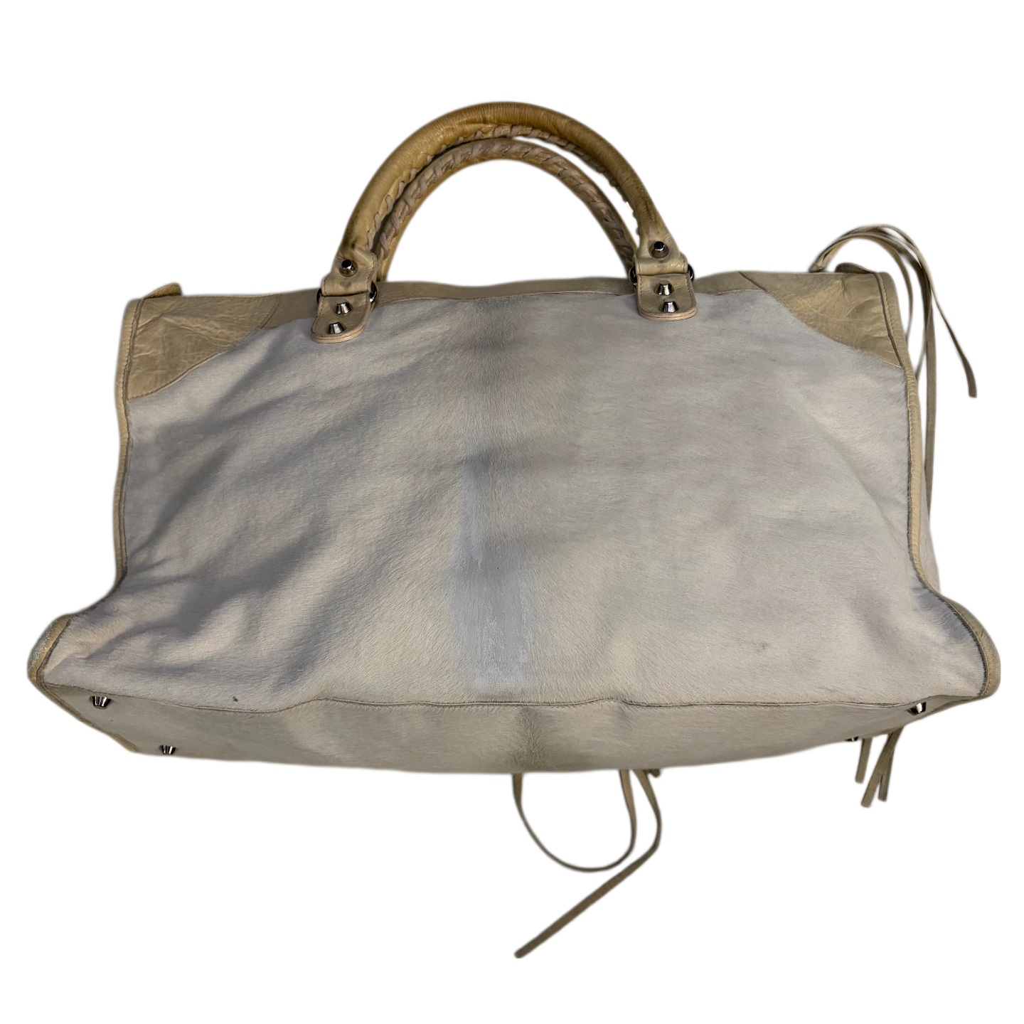 Balenciaga mohair work bag in Beige