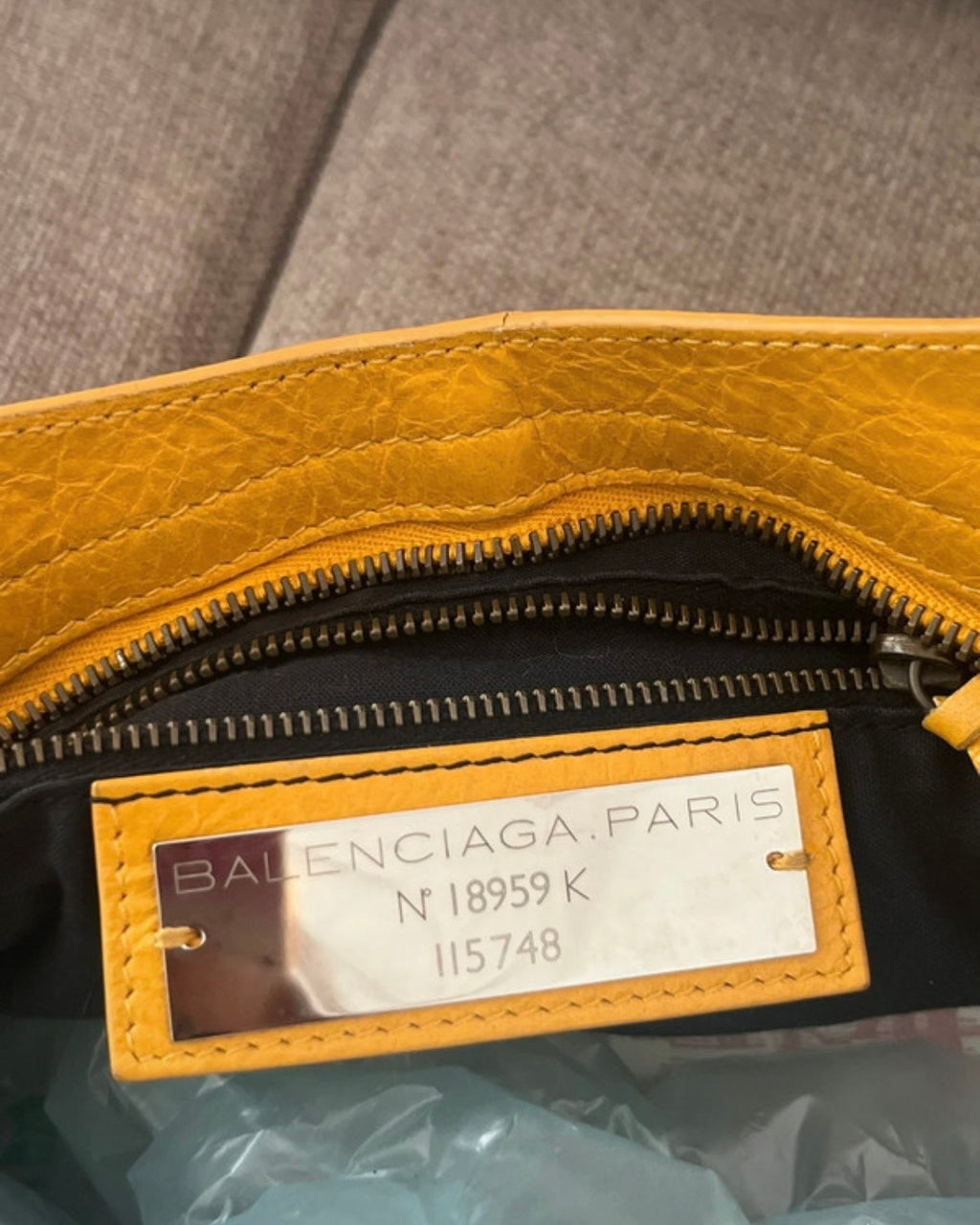 Balenciaga City Bag size Medium in Yellow