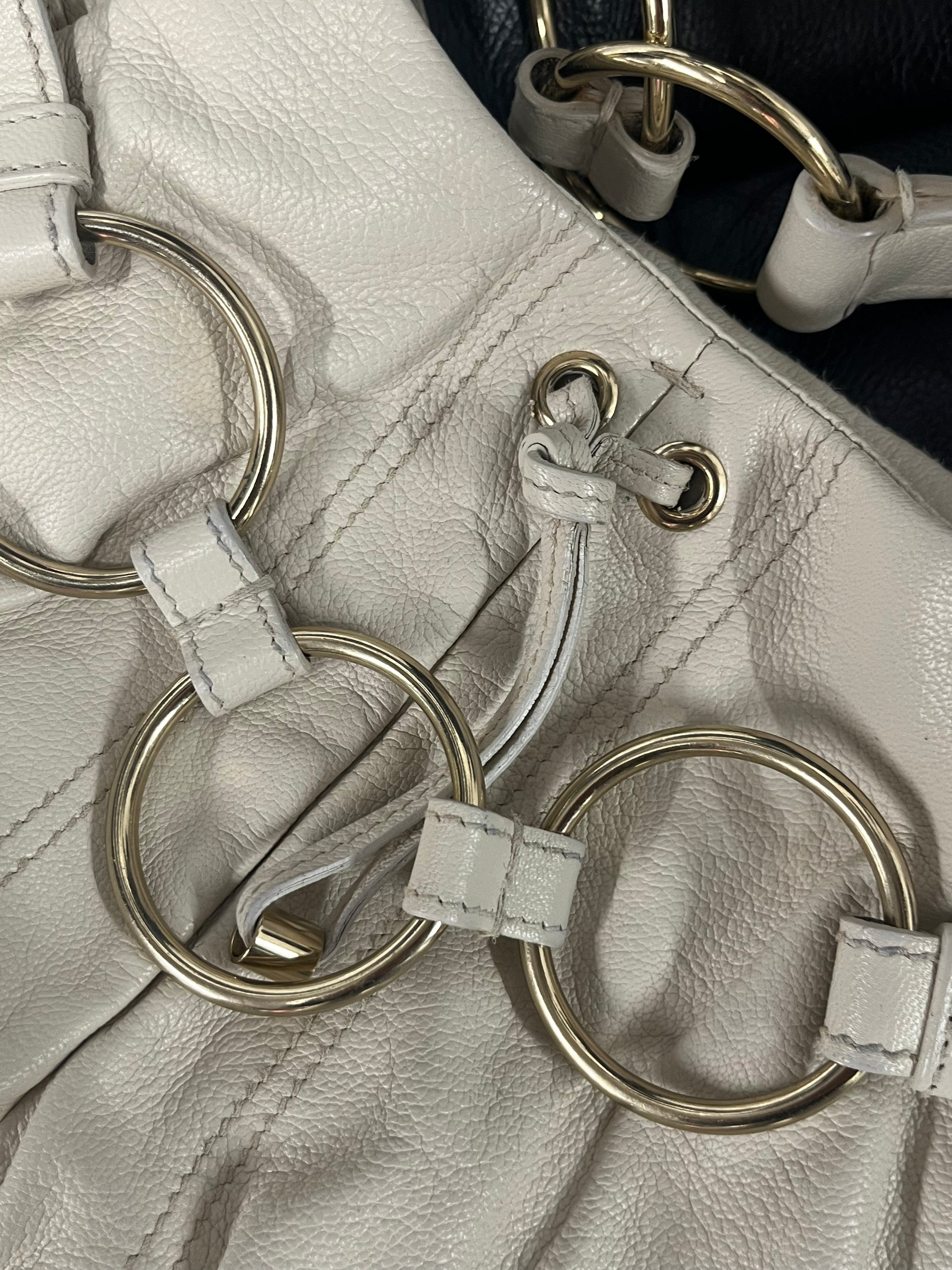 Yves Saint Laurent by Tomford White Leather Ring Bag