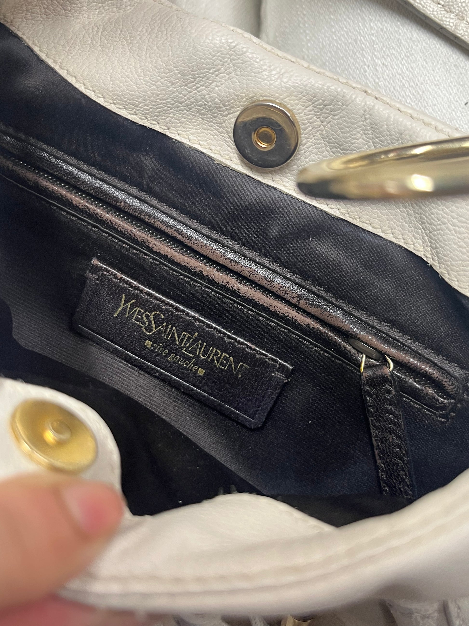 Yves Saint Laurent by Tomford White Leather Ring Bag