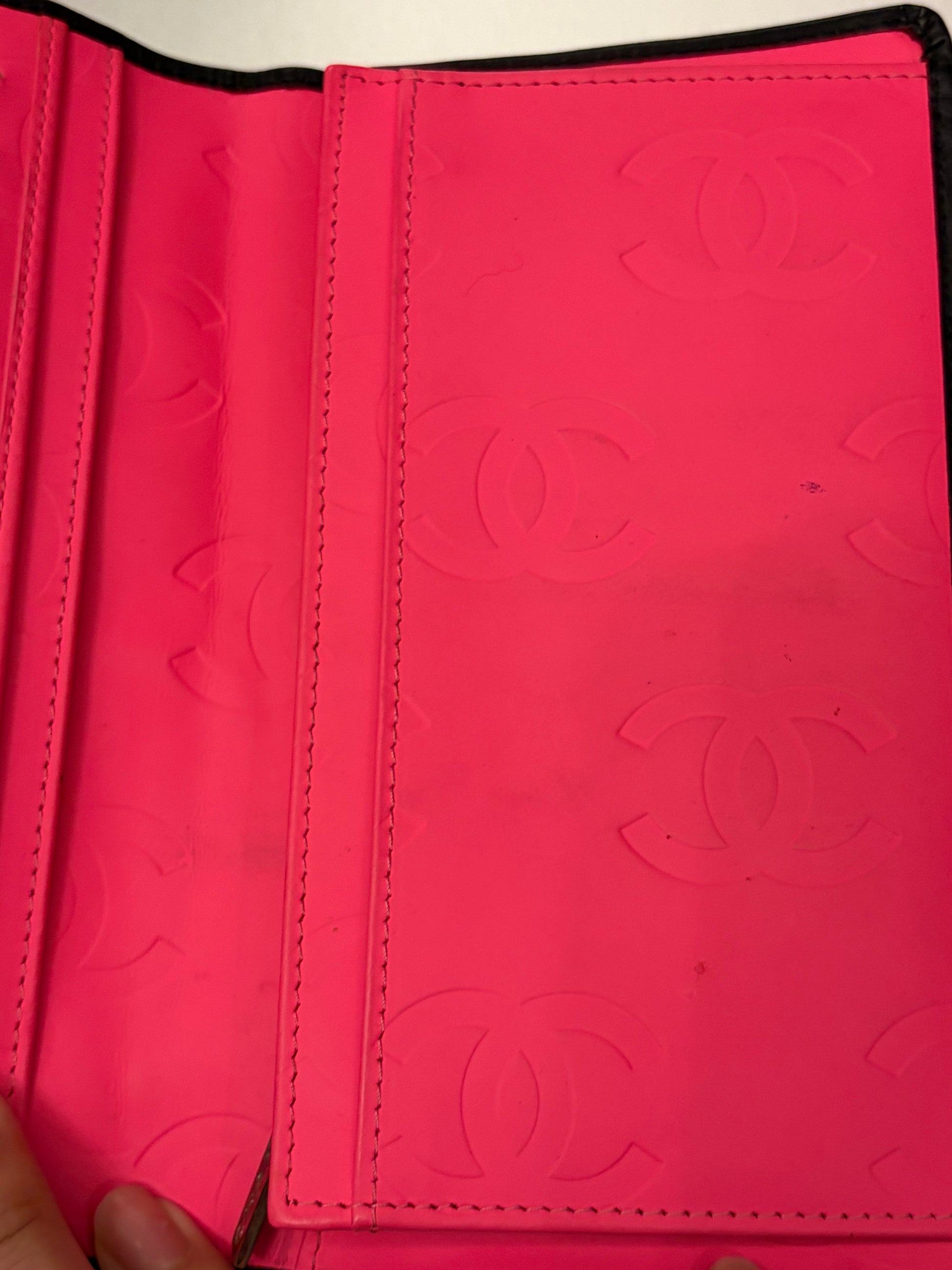 Chanel Cambon Black Leather CC Clutch