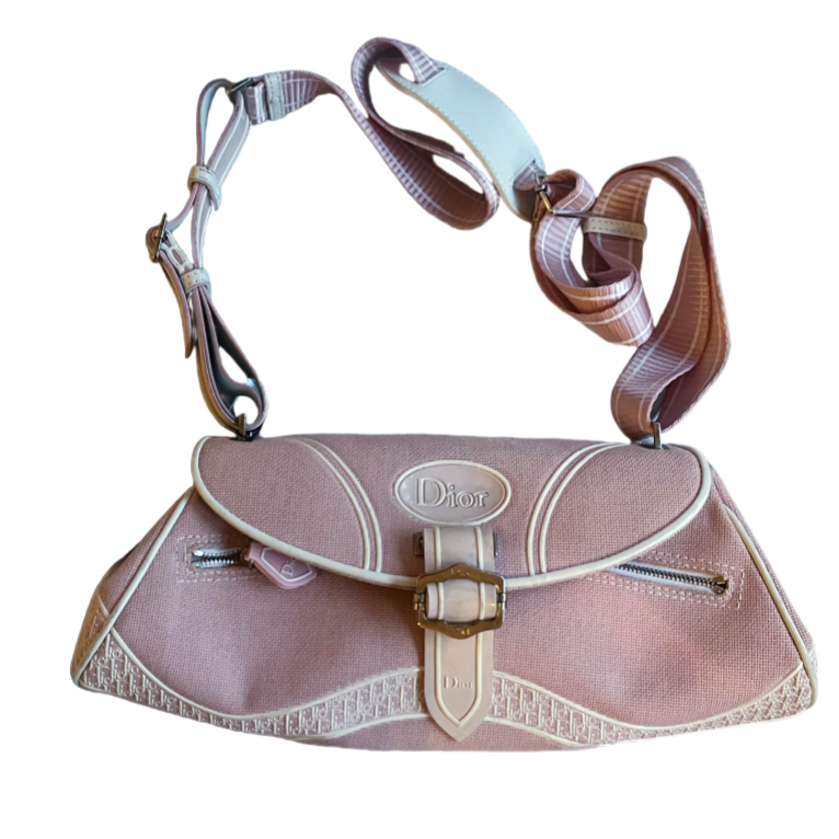 Dior Sports Baby pink canvas shoulder bag