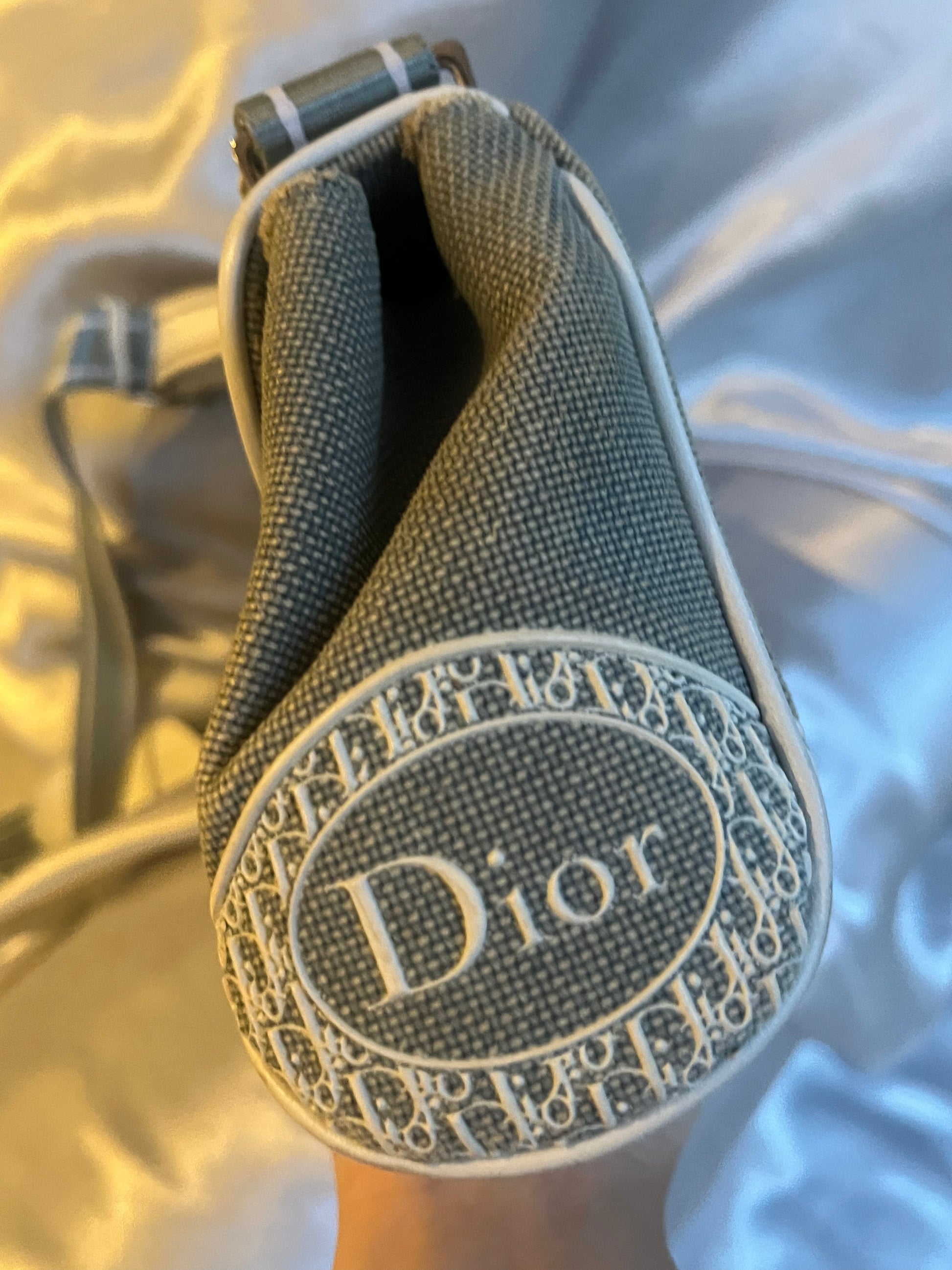 Dior Sports Light Blue Canvas Shoulder Bag