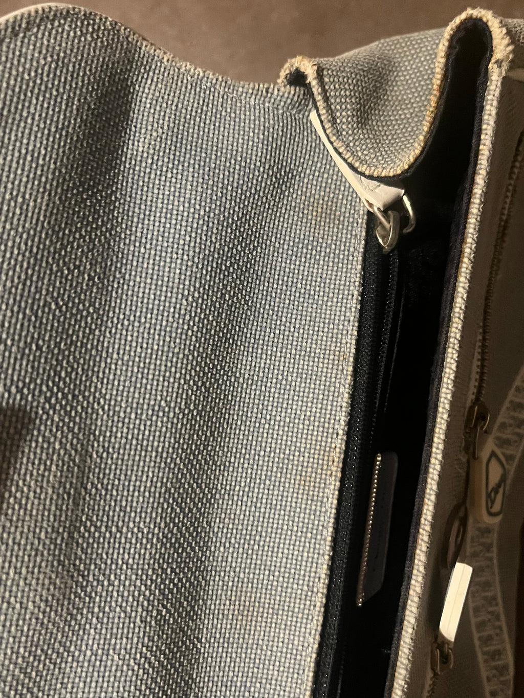 Dior Sports Light Blue Canvas Shoulder Bag