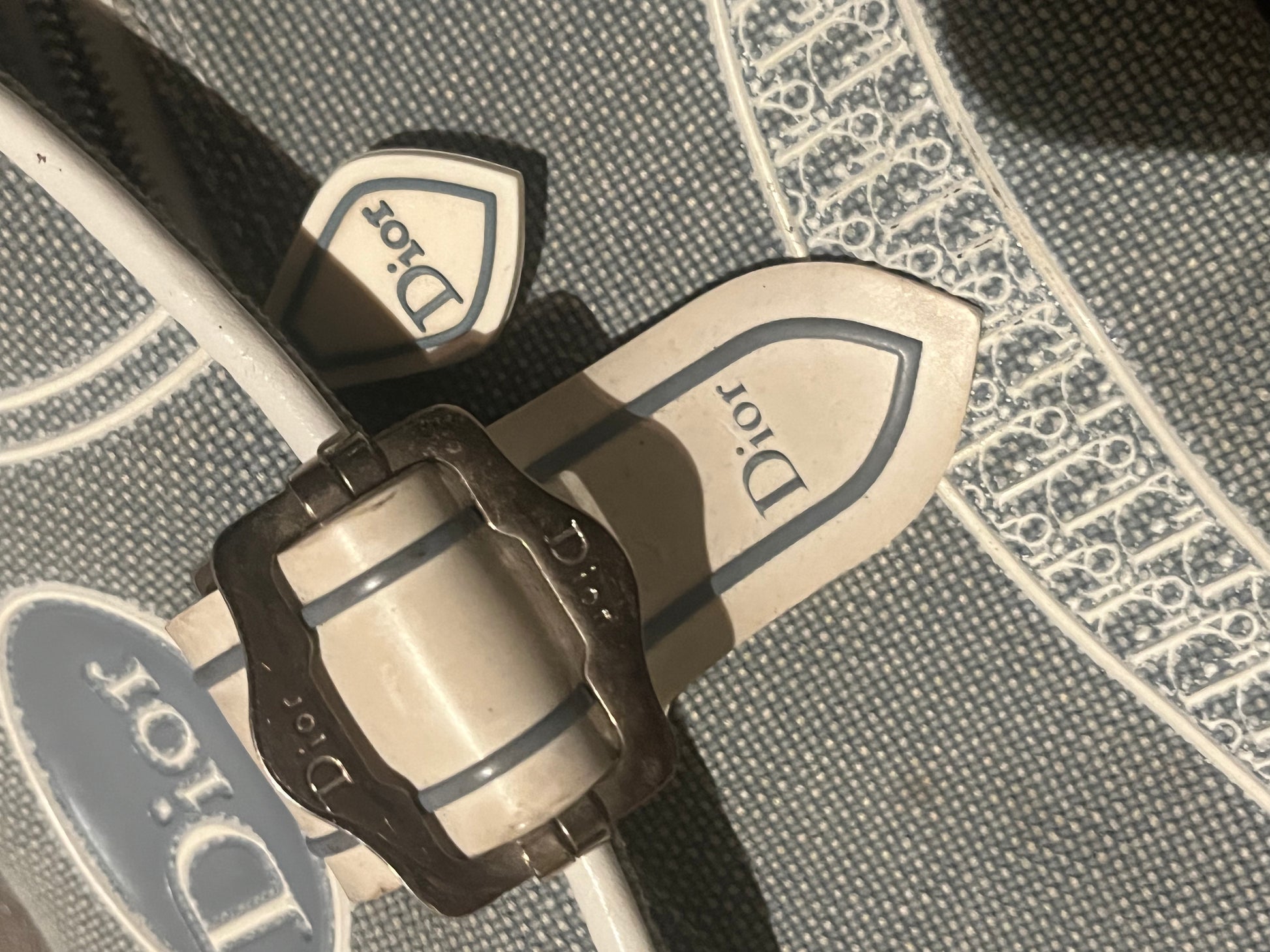 Dior Sports Light Blue Canvas Shoulder Bag