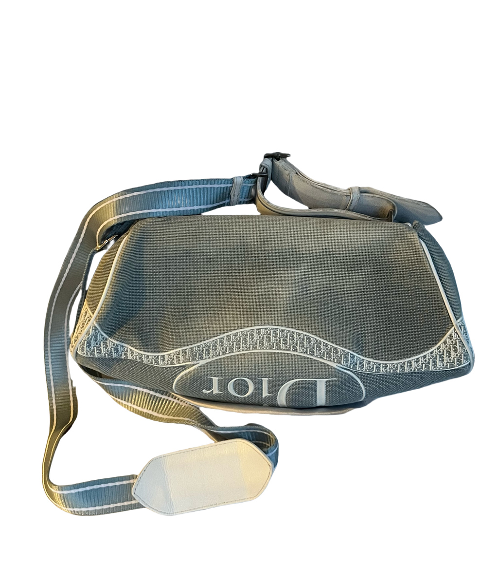 Dior Sports Light Blue Canvas Shoulder Bag
